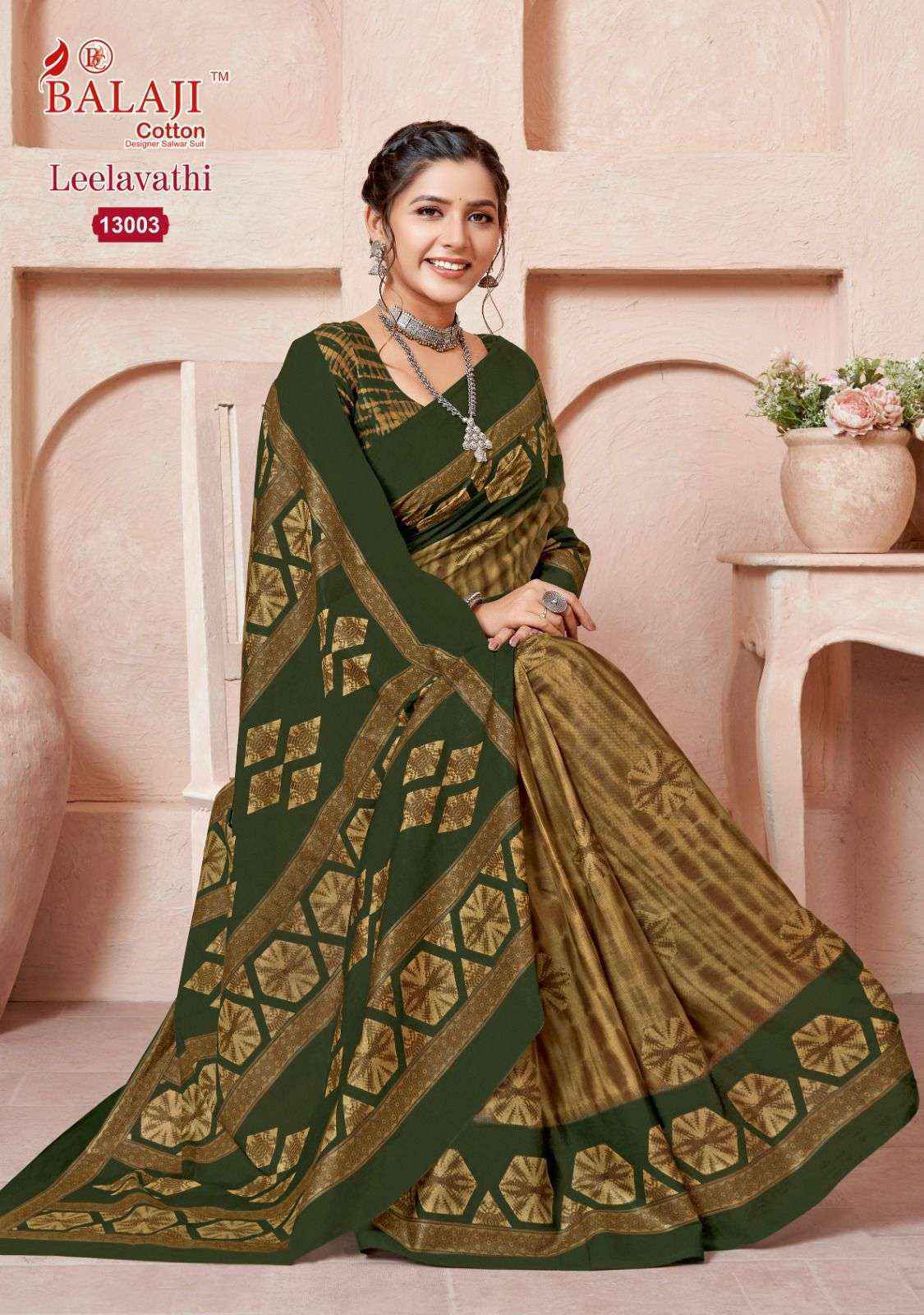 Balaji Leelavati Vol 13 Cotton Saree 20 pcs Catalogue