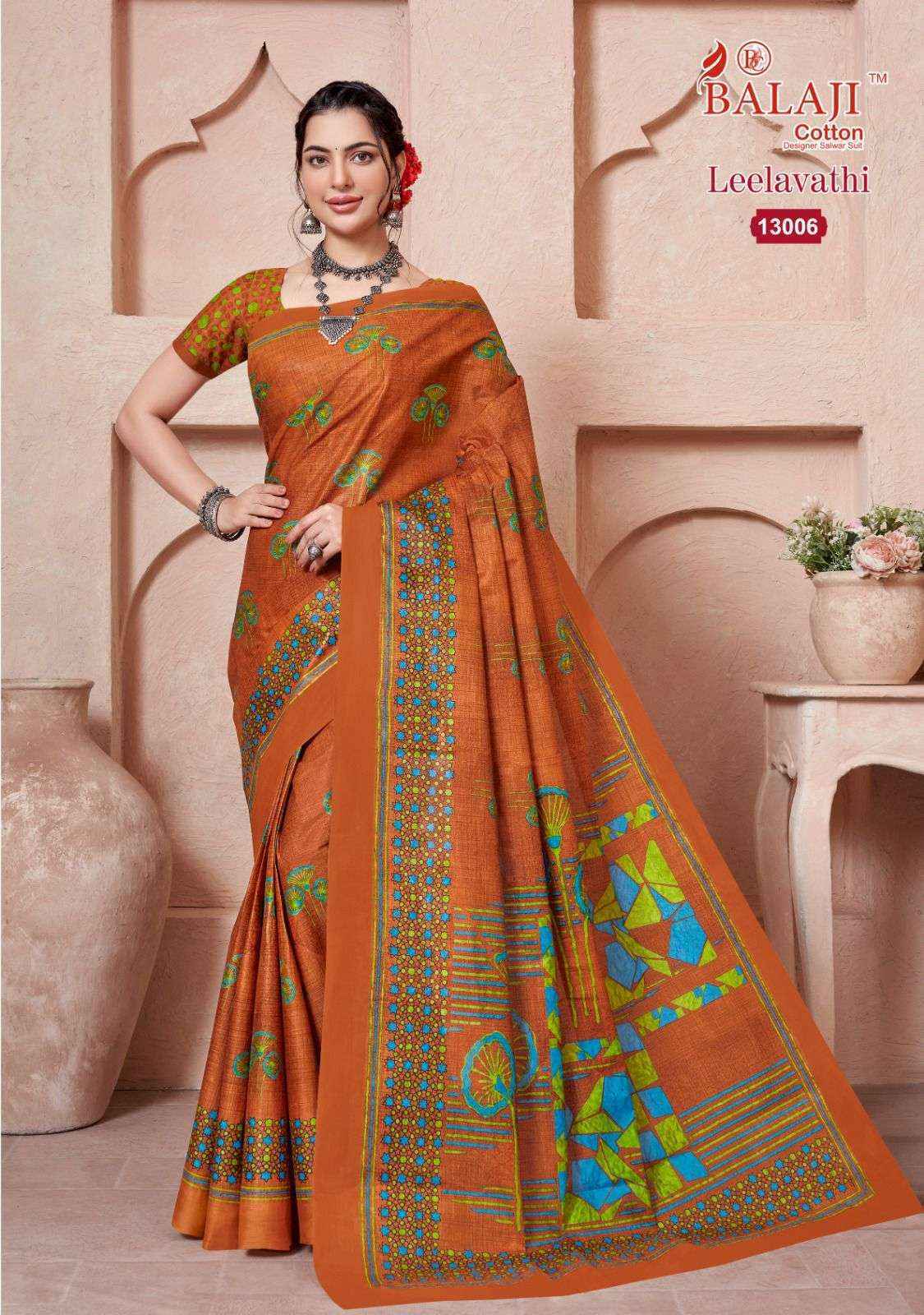 Balaji Leelavati Vol 13 Cotton Saree 20 pcs Catalogue
