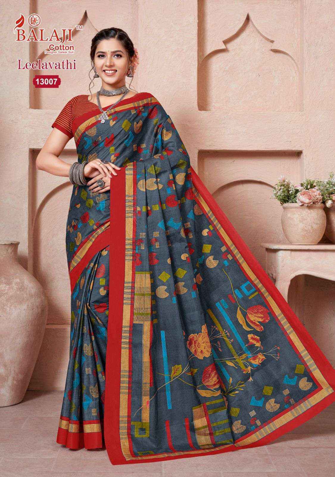 Balaji Leelavati Vol 13 Cotton Saree 20 pcs Catalogue