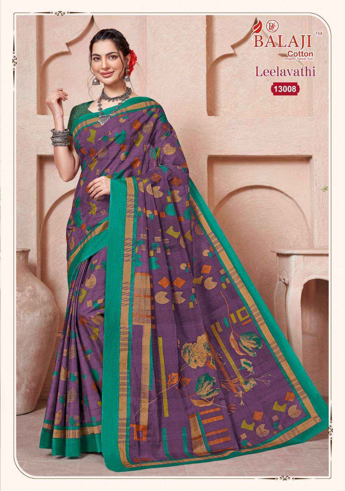 Balaji Leelavati Vol 13 Cotton Saree 20 pcs Catalogue