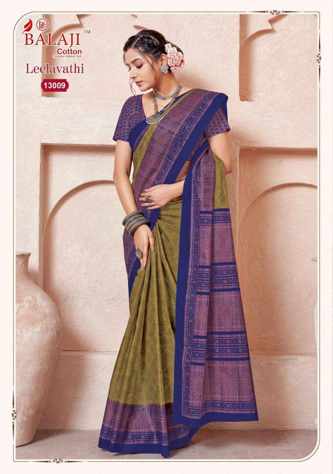 Balaji Leelavati Vol 13 Cotton Saree 20 pcs Catalogue