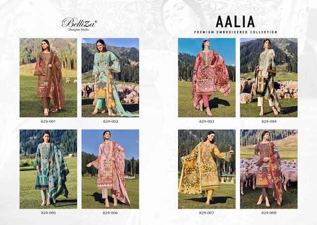 Beliiza Aalia Cotton Dress Material 8 pcs Catalogue