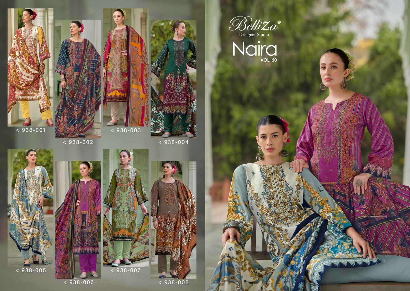 Belliza Naira Vol 60 Cotton Dress Material 8 pcs Cataloge