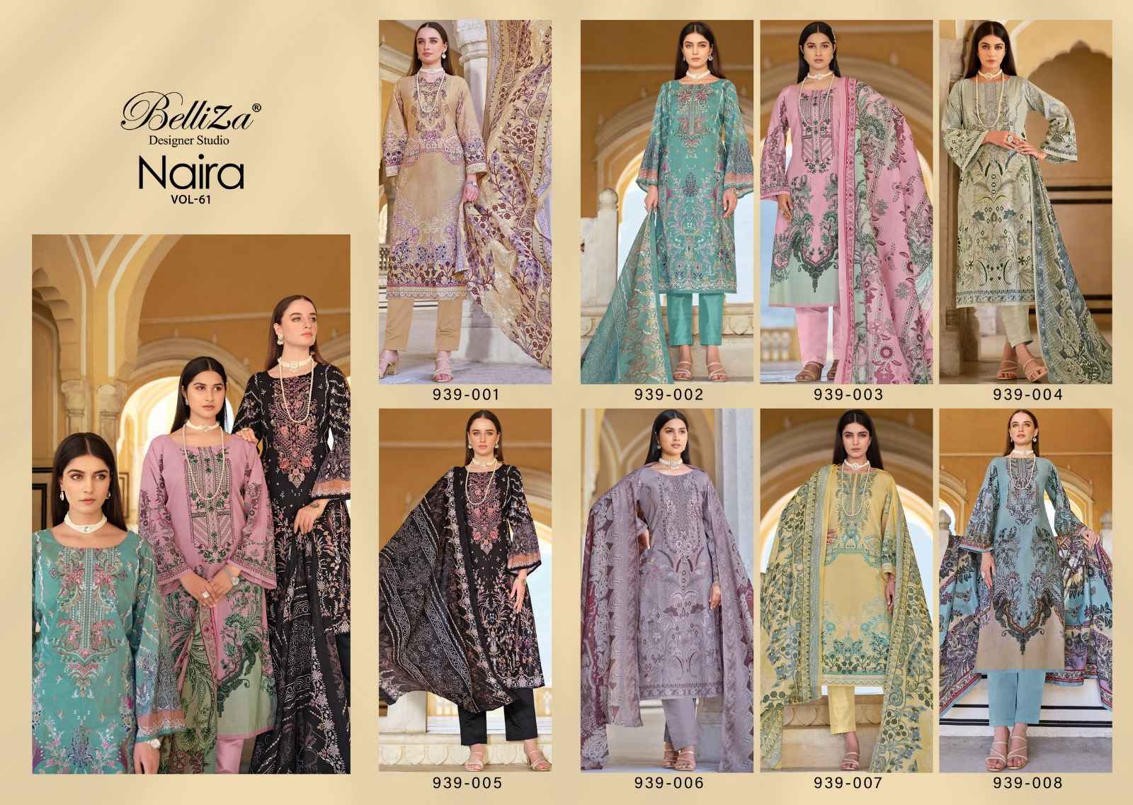 Belliza Naira Vol 61 Cotton Dress Material 8 pcs Cataloge