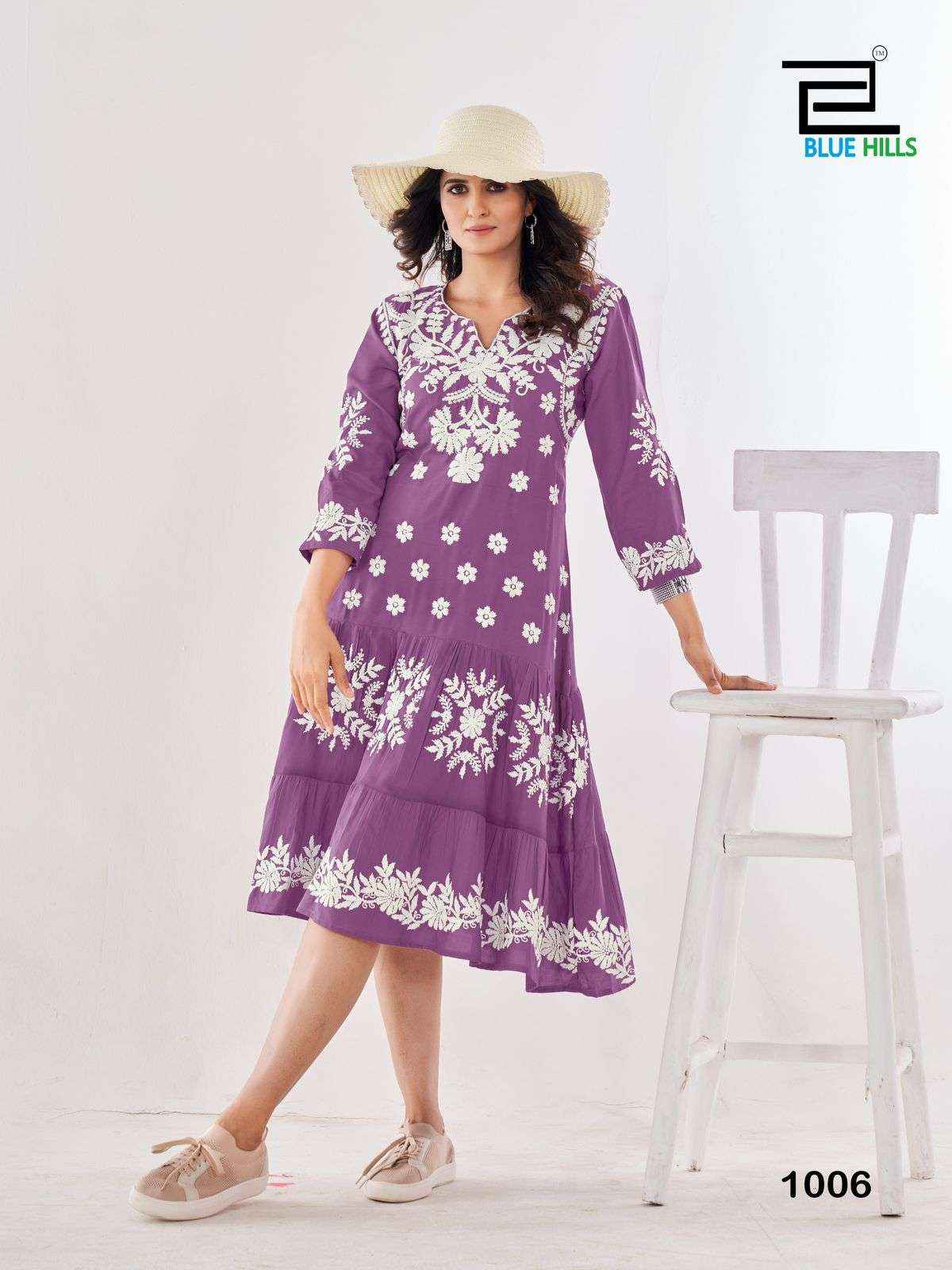 Blue Hills Kiara Vol 10 Rayon Kurti 6 pcs Catalogue