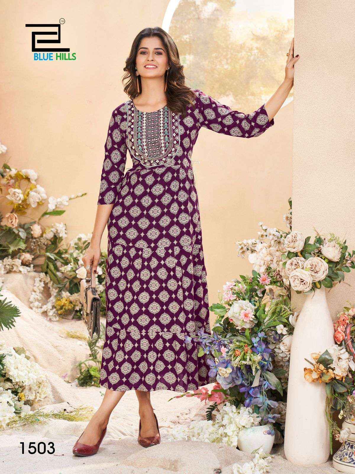 Blue Hills Sarfaraz Vol 15 Rayon Kurti 4 pcs Catalogue