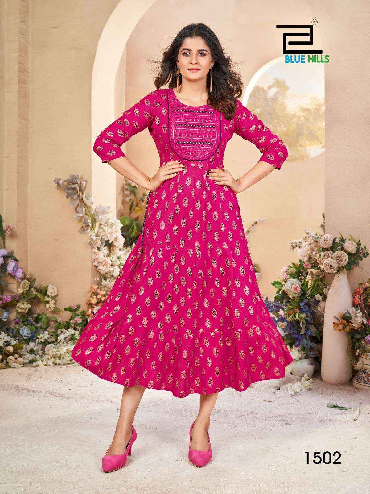 Blue Hills Sarfaraz Vol 15 Rayon Kurti 4 pcs Catalogue