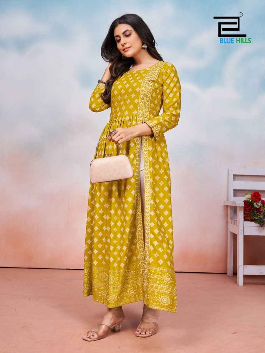 Blue Hills Tauba Tauba Rayon Kurti 6 pcs Catalogue