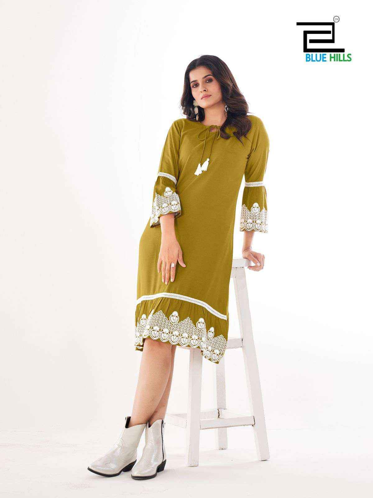 Blue Hills Wimbledon Rayon Kurti 6 pcs Catalogue