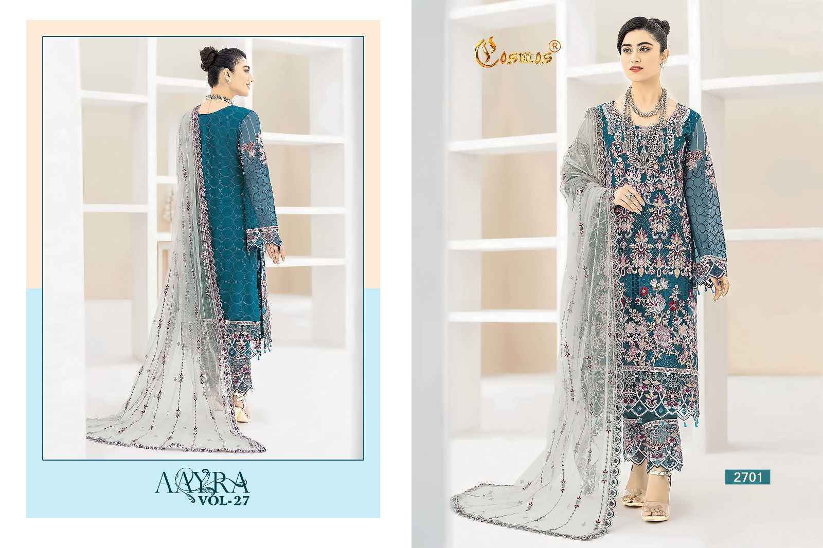 Cosmos Aayra Vol 27 Georgette Dress Material 4 pcs Catalogue