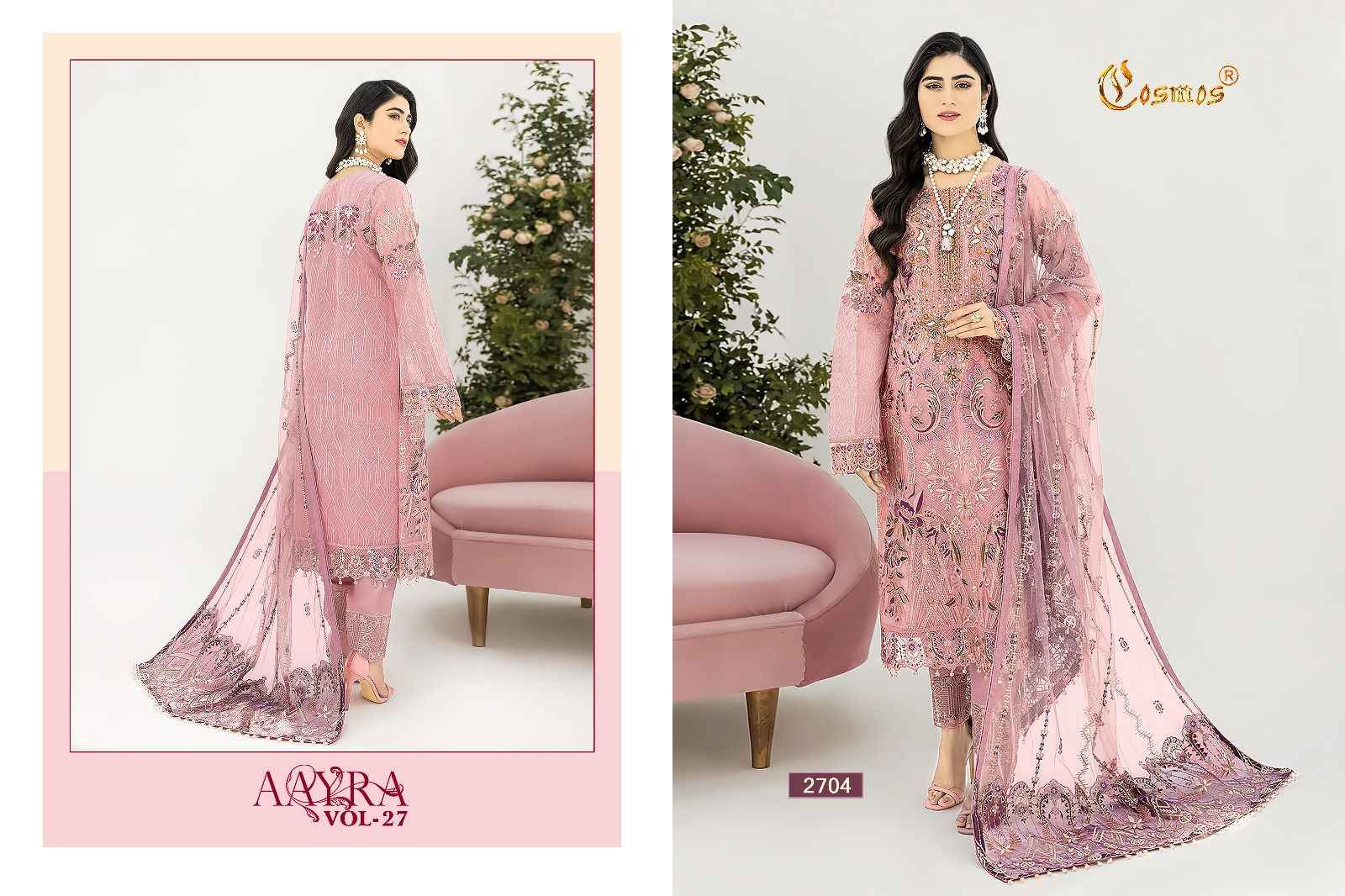 Cosmos Aayra Vol 27 Georgette Dress Material 4 pcs Catalogue