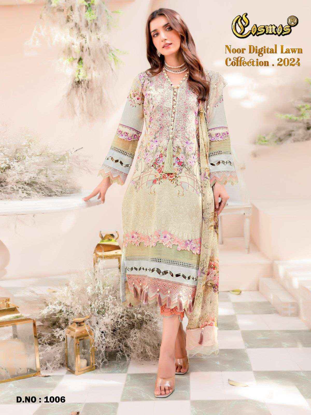 Cosmos Noor Digital Lawn Collection 24 Readymade Cotton Dress 8 pcs Catalogue