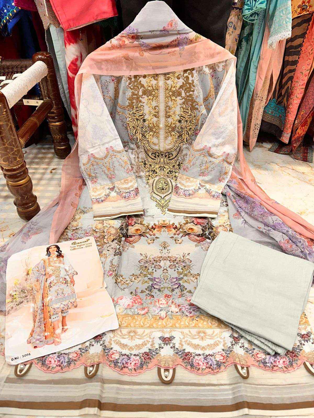 Cosmos Noor Digital Lawn Collection 24 Readymade Cotton Dress 8 pcs Catalogue