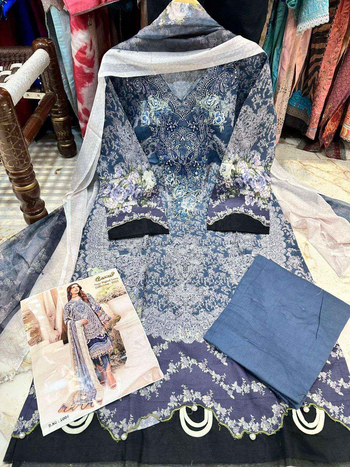 Cosmos Noor Digital Lawn Collection 24 Readymade Cotton Dress 8 pcs Catalogue