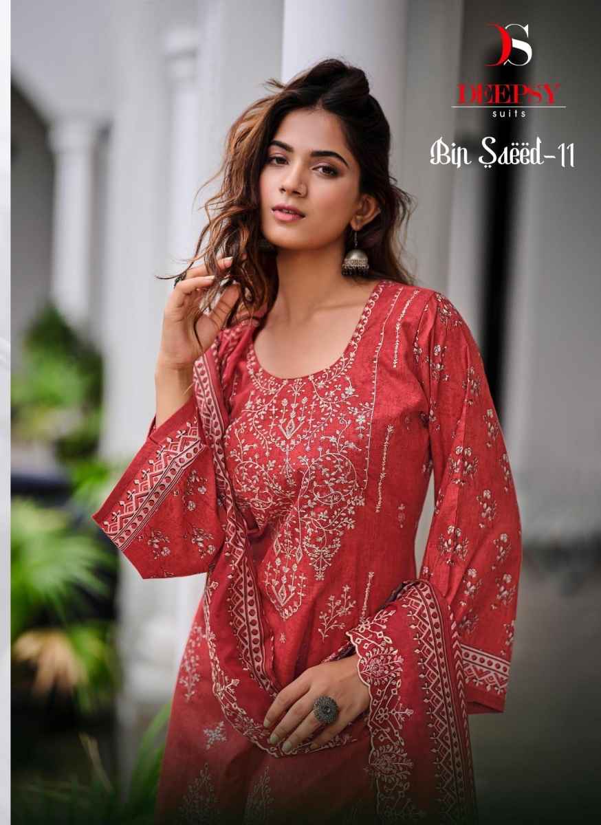 Deepsy Bin Saeed Vol 11 Cotton Dress Material 6 pcs Catalogue