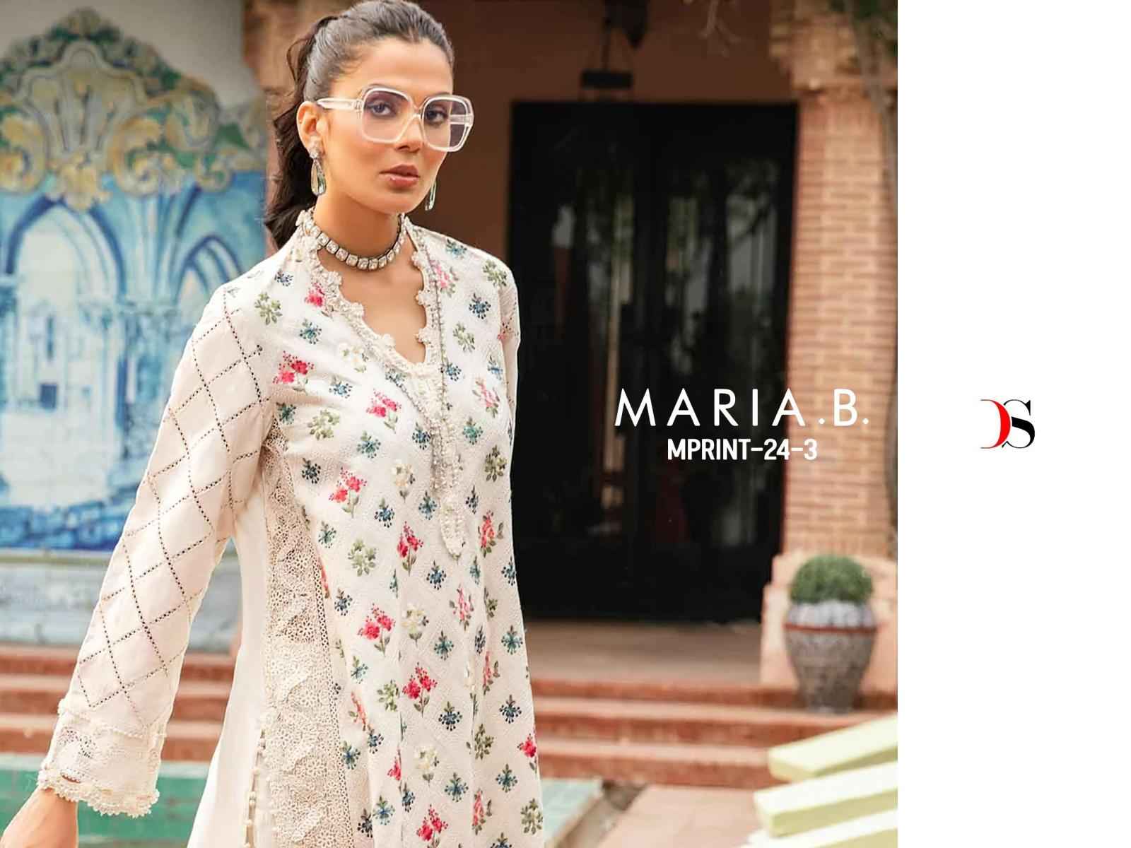 Deepsy Maria B M Prints 24 3 Cotton Dress Material 7 pcs Catalogue