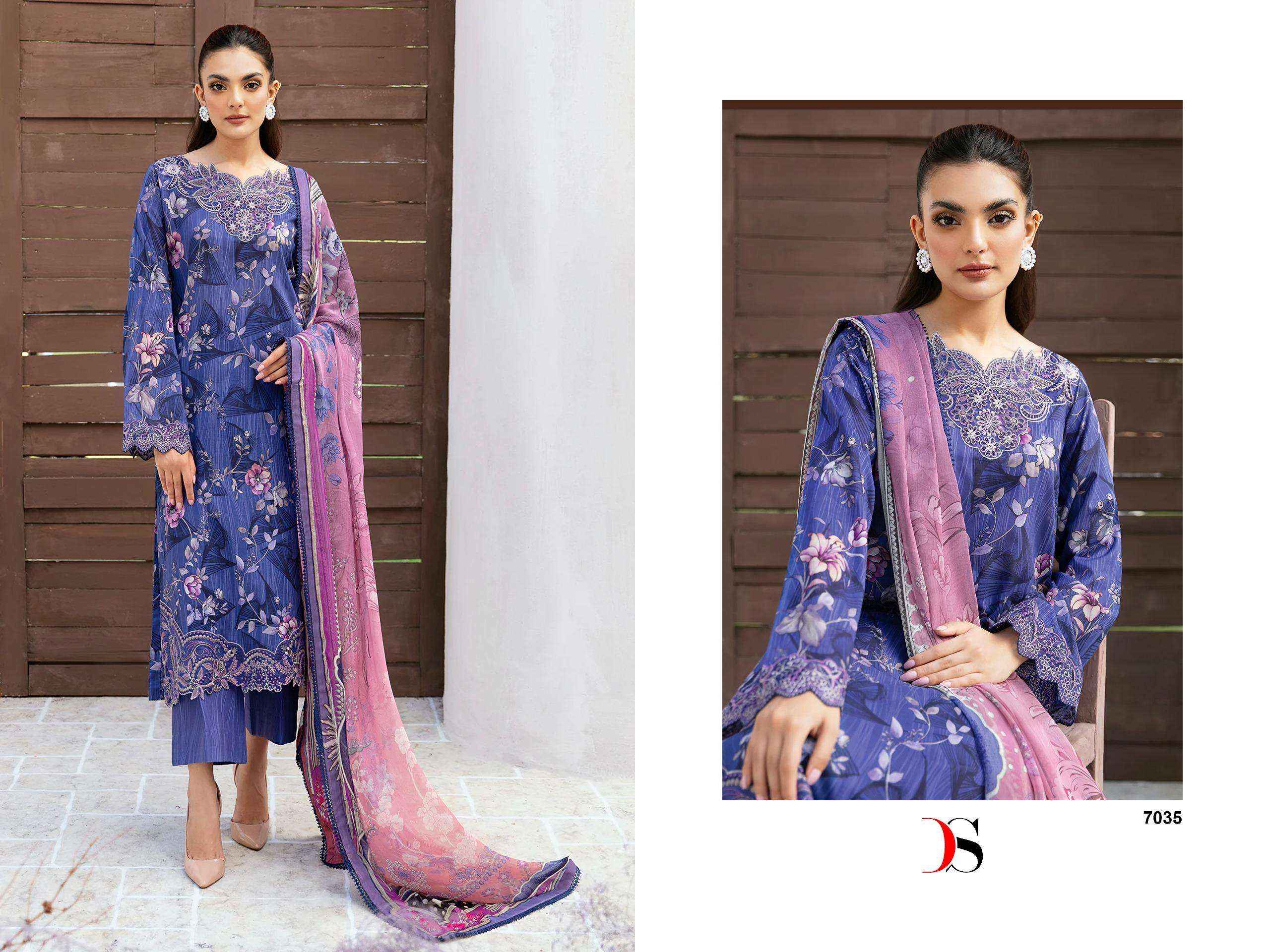 Deepsy Ramsha Rangrez Luxury Lawn 24-3 Cotton Dress Material 6 pcs Catalogue