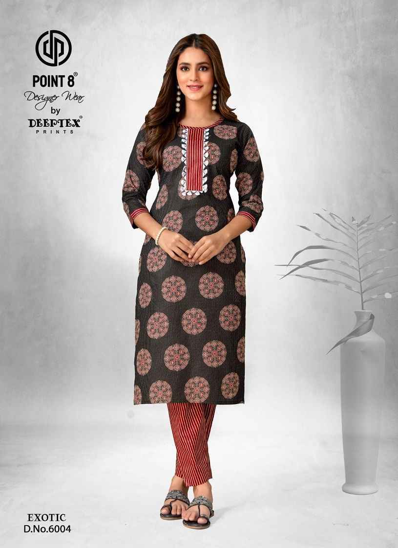 Deeptex Exotic Vol-6 Cotton Kurti With Pant 8 pcs Catalogue