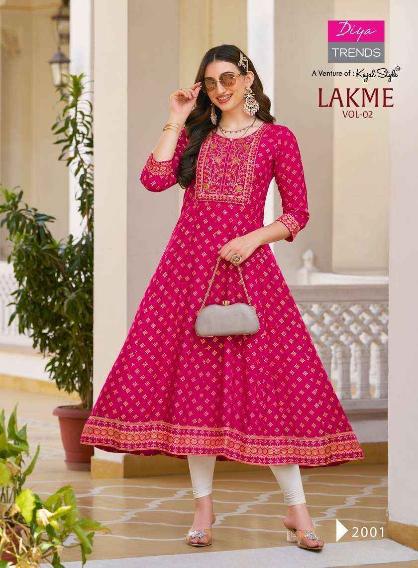 Diya Trends Lakme Vol 2 Rayon Kurti 8 pcs Catalogue