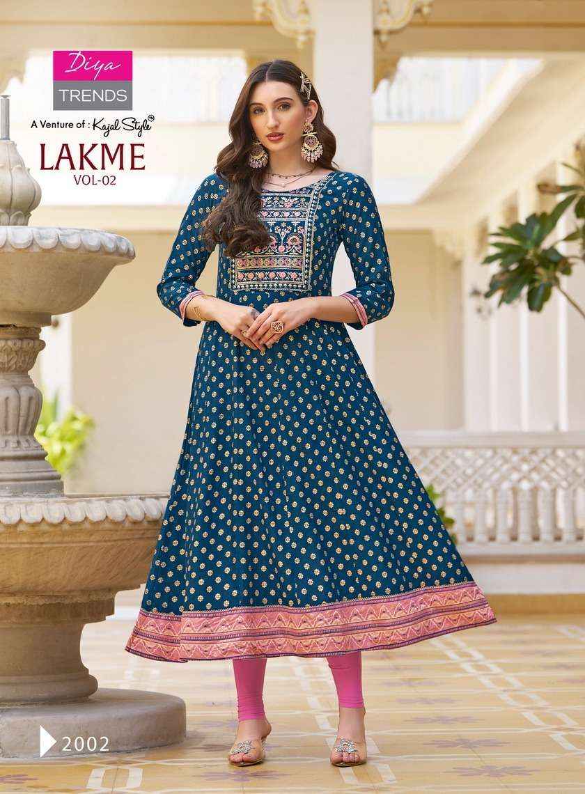 Diya Trends Lakme Vol 2 Rayon Kurti 8 pcs Catalogue