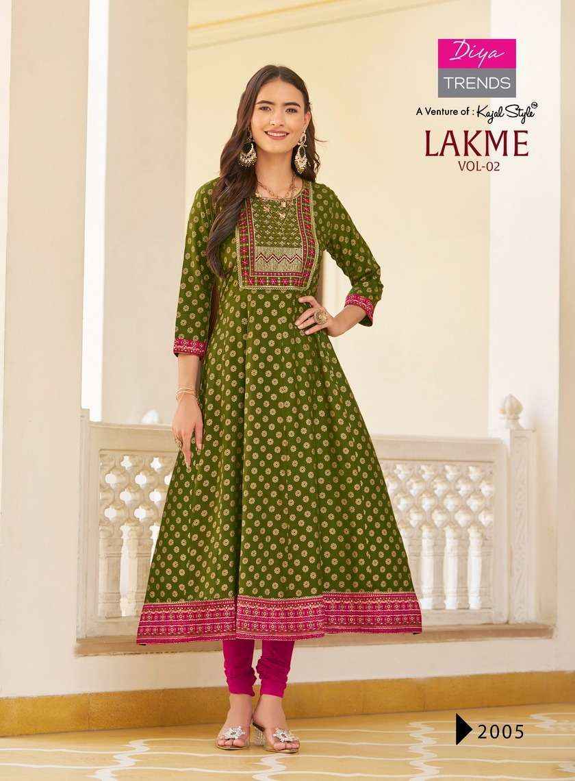 Diya Trends Lakme Vol 2 Rayon Kurti 8 pcs Catalogue