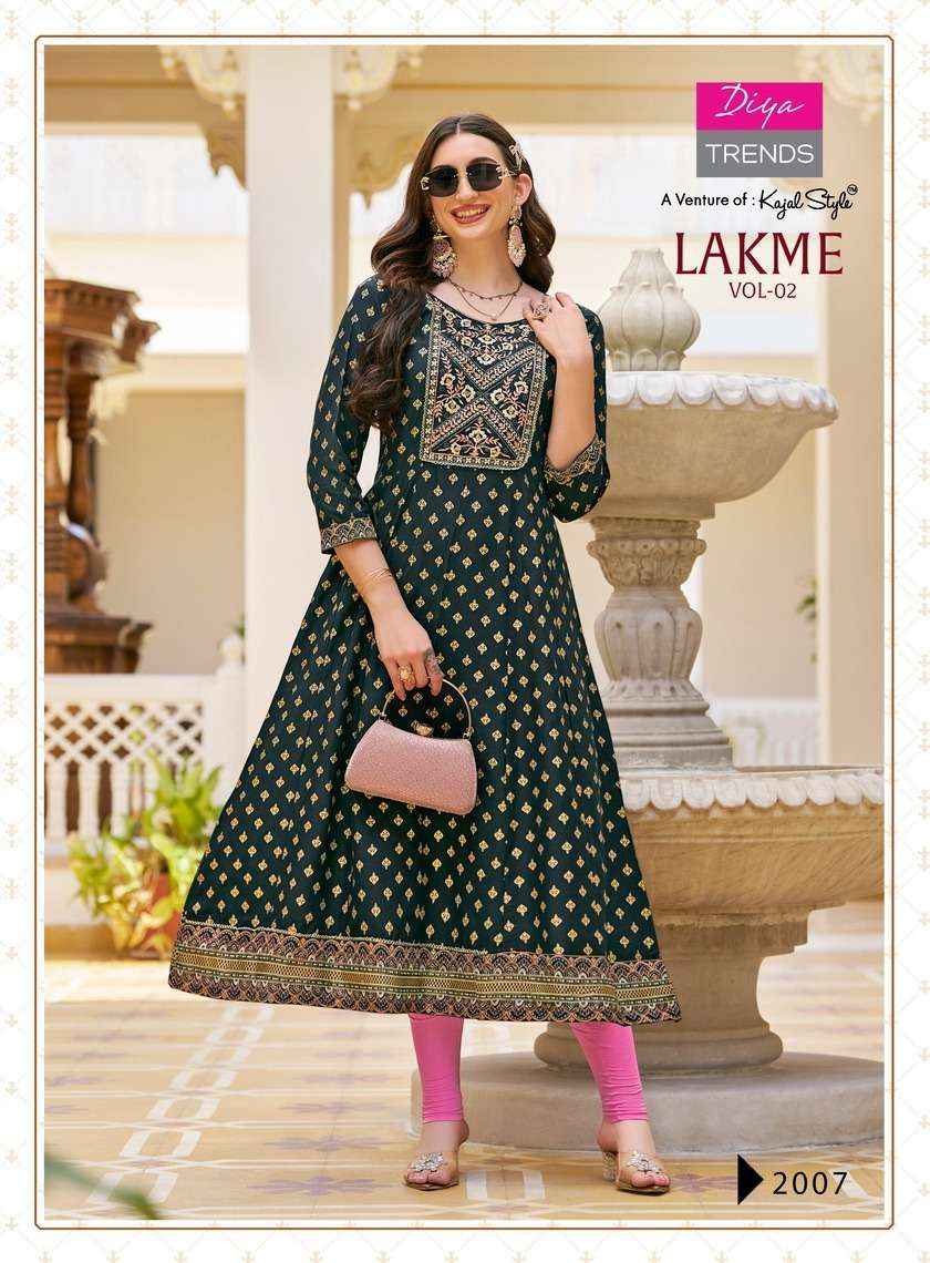 Diya Trends Lakme Vol 2 Rayon Kurti 8 pcs Catalogue