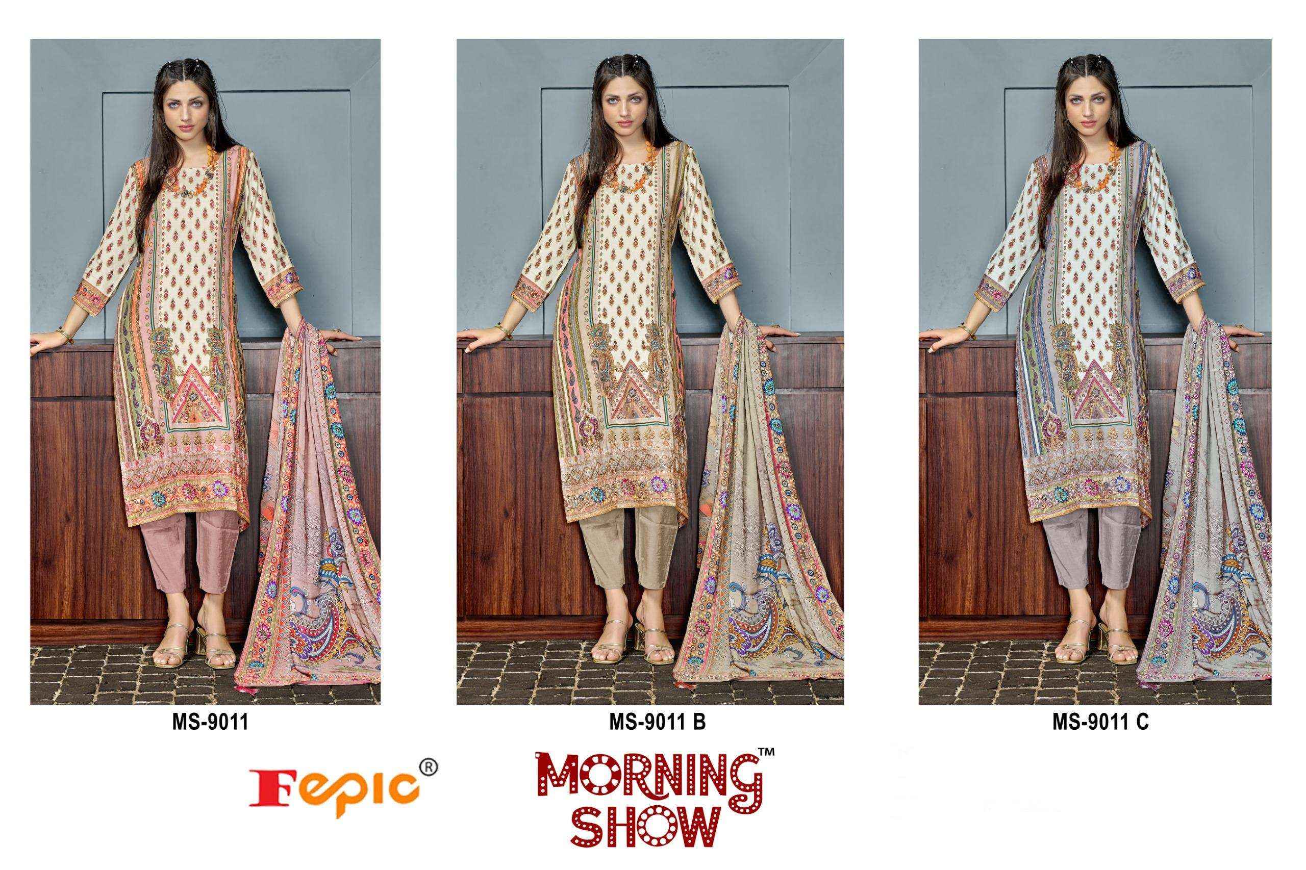 Fepic Morning Show Ms 9011 Readymade Muslin Dress Best Quality Ladies Dresses