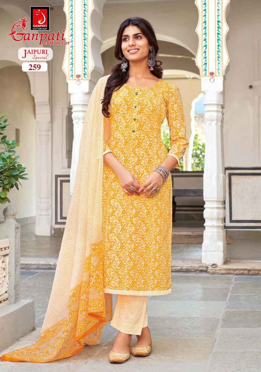 GANPATI JAIPURI VOL 11 PURE COTTON READYMADE SUITS ( 15 PCS CATALOG )