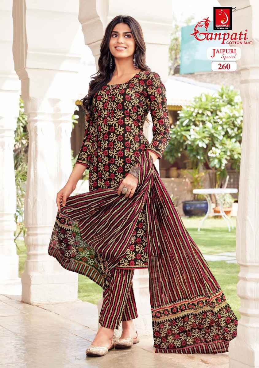 GANPATI JAIPURI VOL 11 PURE COTTON READYMADE SUITS ( 15 PCS CATALOG )