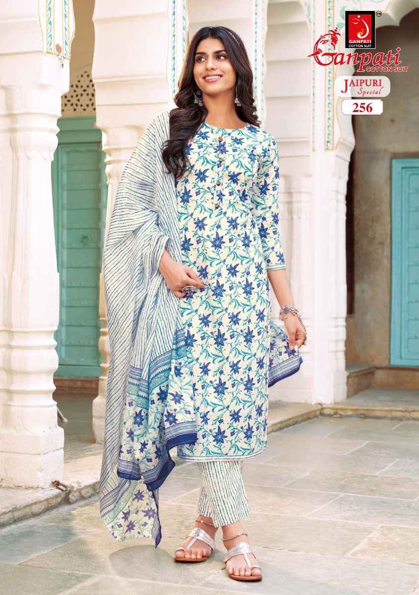 GANPATI JAIPURI VOL 11 PURE COTTON READYMADE SUITS ( 15 PCS CATALOG )