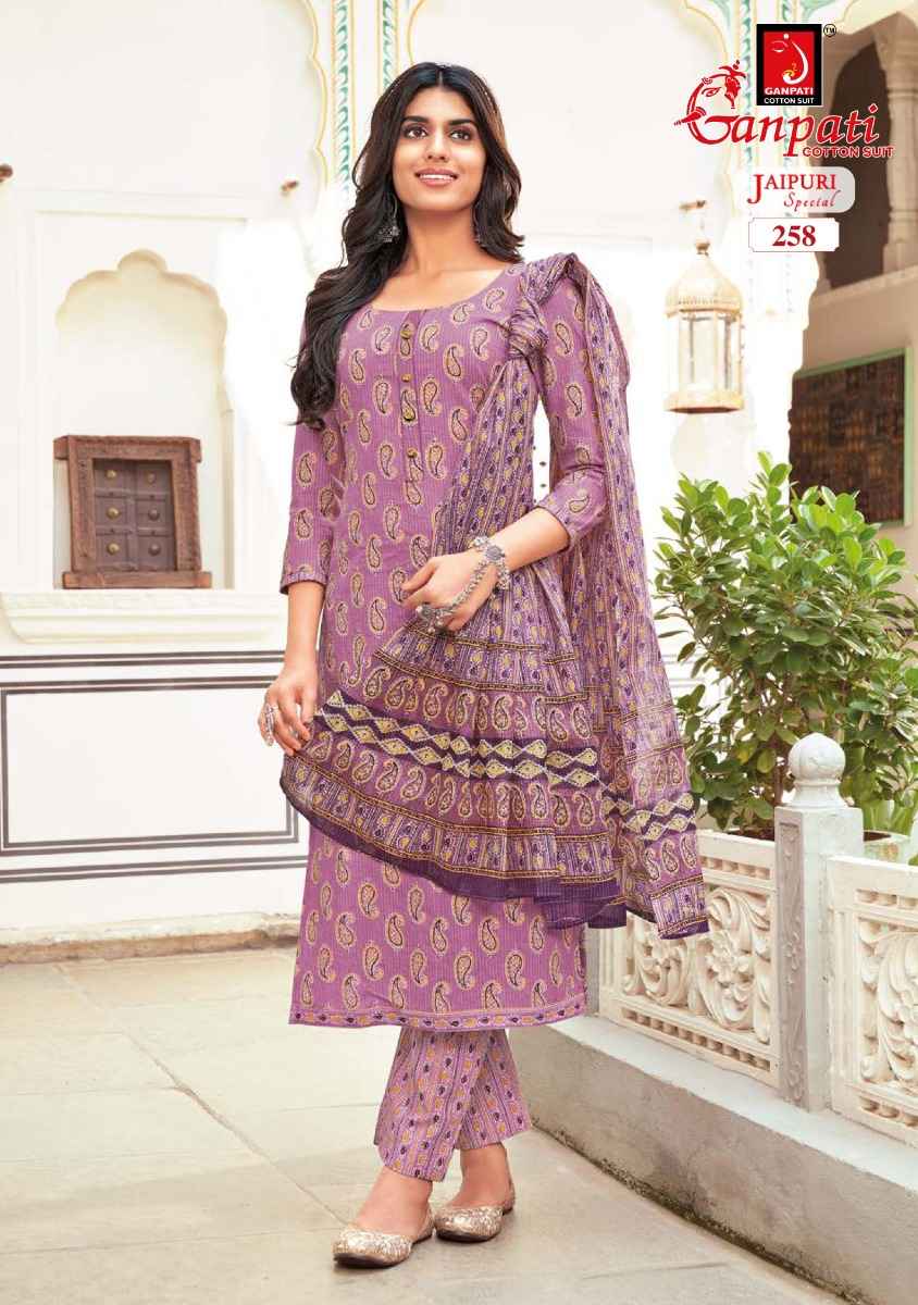 GANPATI JAIPURI VOL 11 PURE COTTON READYMADE SUITS ( 15 PCS CATALOG )