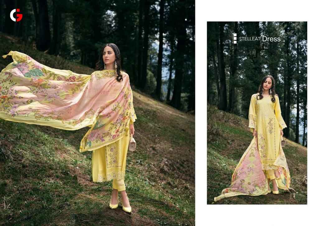 Gull Jee Tareef Russian Silk Dress Material 6 pcs Catalogue