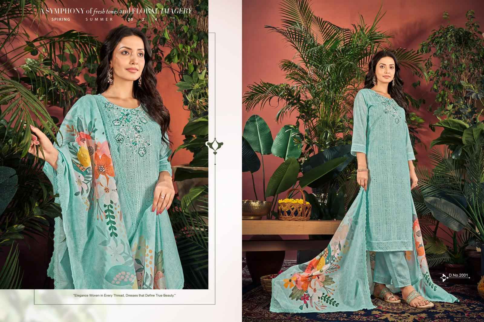 Cambric cotton suits online top