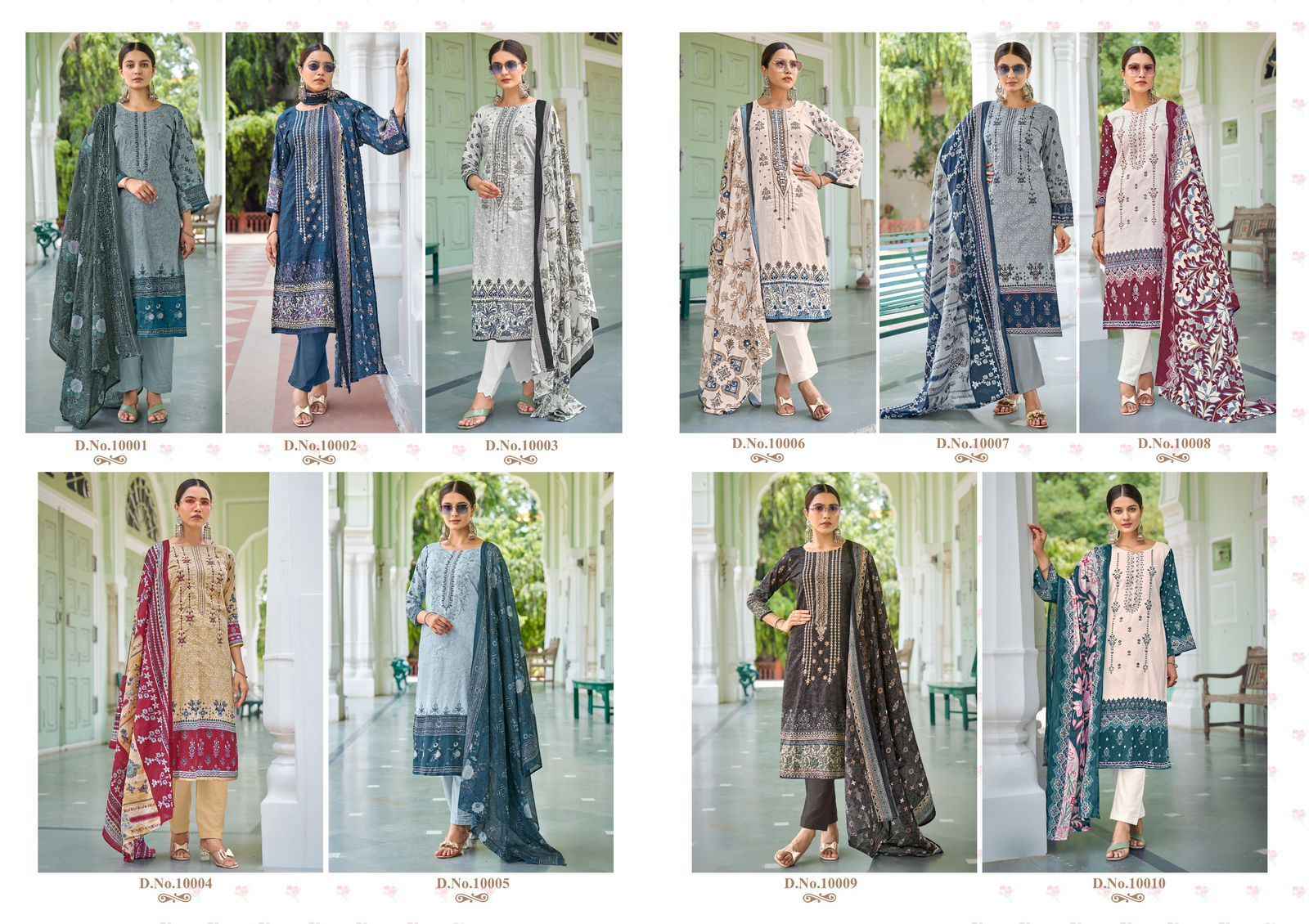 Ishaal Embroidered Vol 10 Lawn Dress Material 10 pcs Catalogue 
