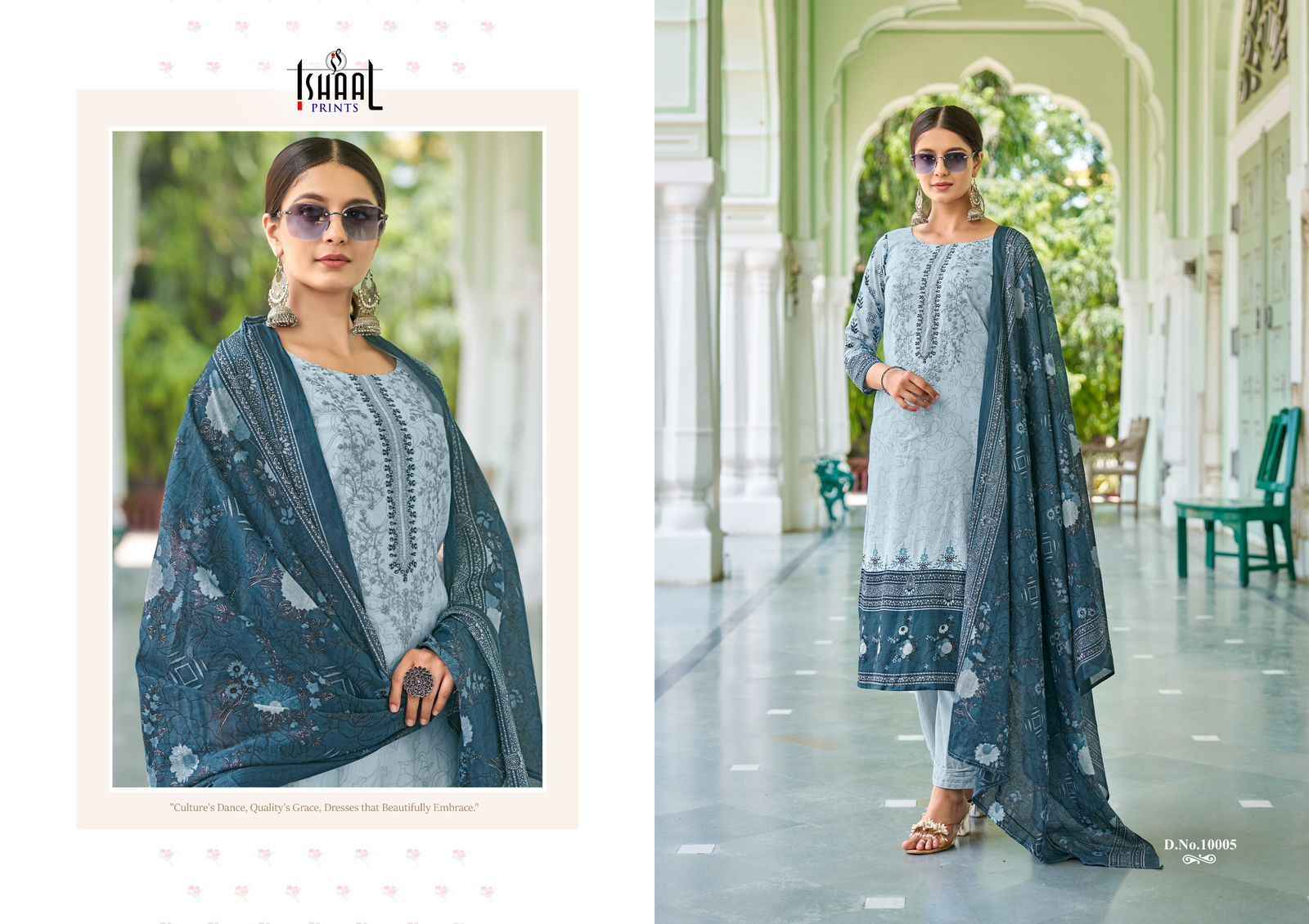 Ishaal Embroidered Vol 10 Lawn Dress Material 10 pcs Catalogue 
