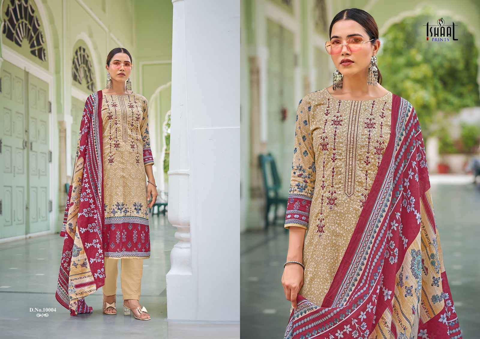 Ishaal Embroidered Vol 10 Lawn Dress Material 10 pcs Catalogue 