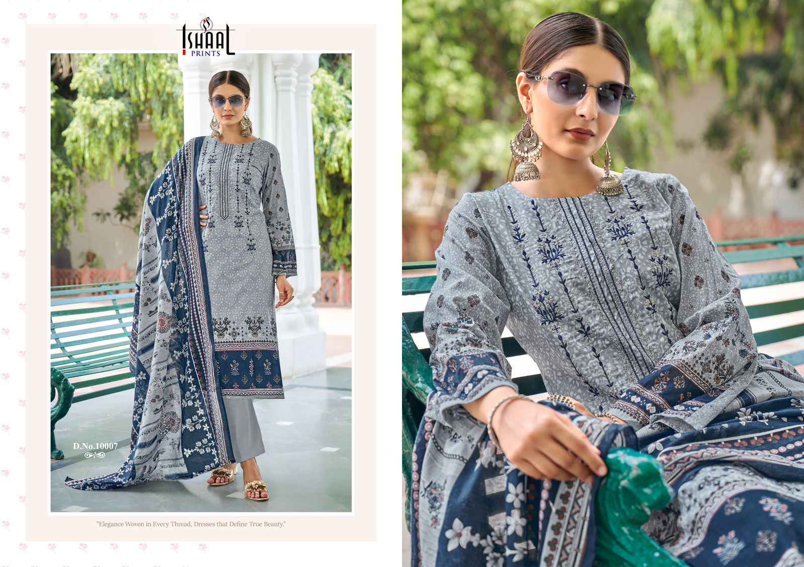 Ishaal Embroidered Vol 10 Lawn Dress Material 10 pcs Catalogue 