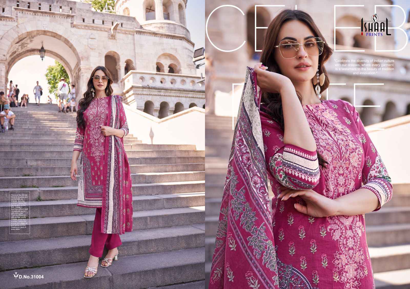 Ishaal Prints Gulmohar Vol 31 Lawn Dress Material 10 Pc Catalouge