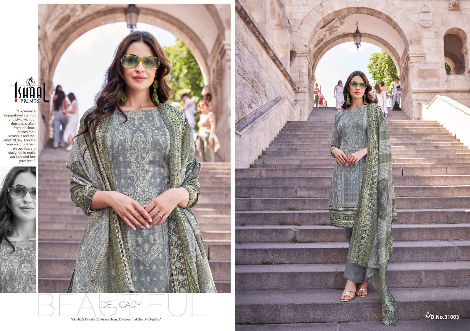 Ishaal Prints Gulmohar Vol 31 Lawn Dress Material 10 Pc Catalouge