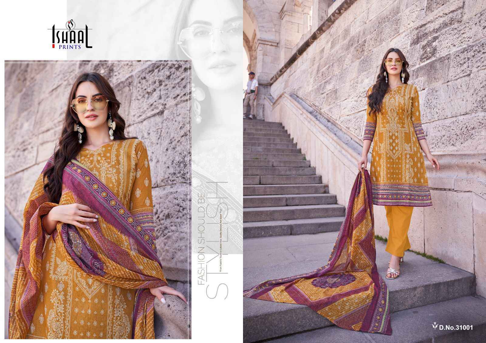 Ishaal Prints Gulmohar Vol 31 Lawn Dress Material 10 Pc Catalouge