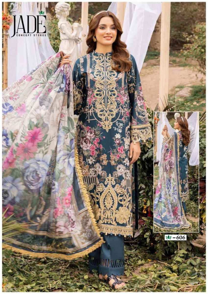 Jade Crimson Exclusive Heavy Lawn Collection Vol 6 Lawn Cotton Dress Material 6 pc Cataloge