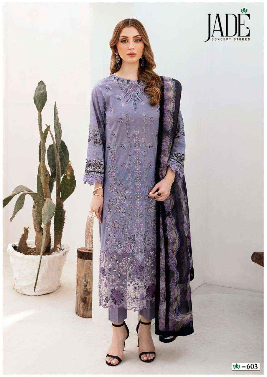 Jade Crimson Exclusive Heavy Lawn Collection Vol 6 Readymade Lawn Cotton Dress 6 pc Cataloge