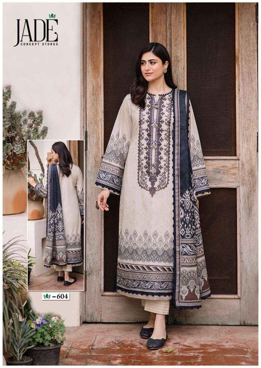 Jade Crimson Exclusive Heavy Lawn Collection Vol 6 Readymade Lawn Cotton Dress 6 pc Cataloge