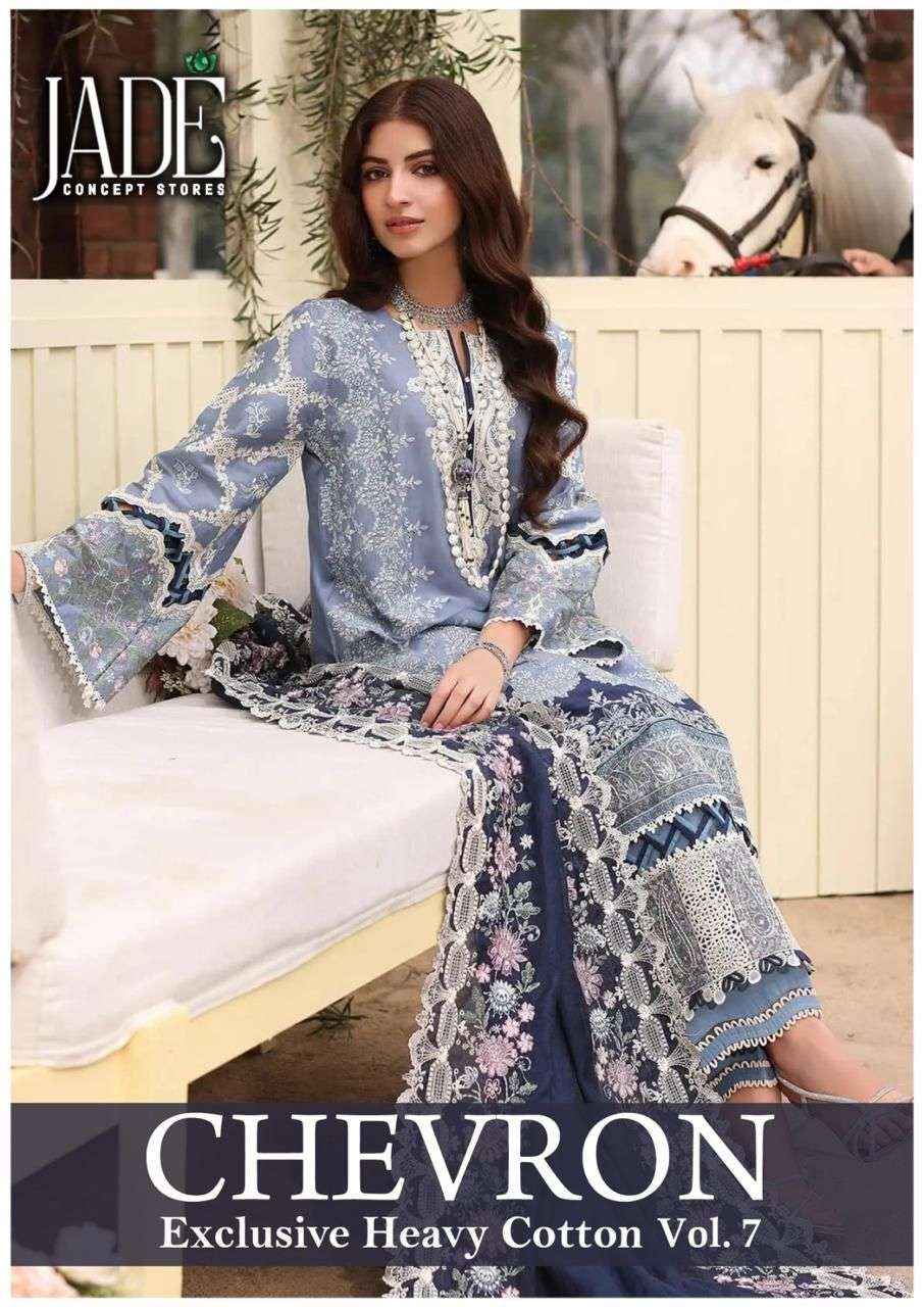 Jade Crimson Exclusive Heavy Lawn Collection Vol 7 Lawn Cotton Dress Material 6 pc Cataloge