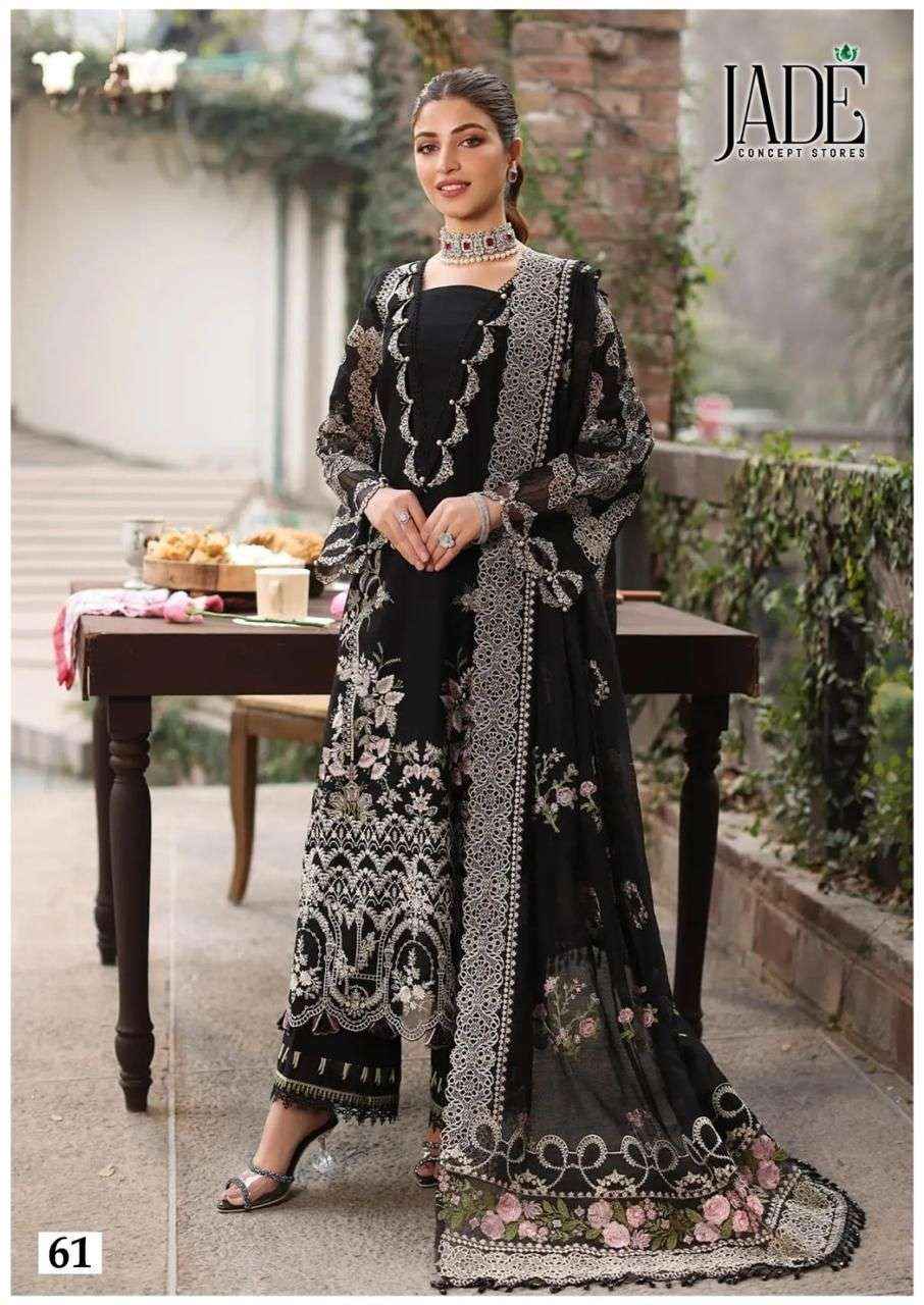 Jade Crimson Exclusive Heavy Lawn Collection Vol 7 Lawn Cotton Dress Material 6 pc Cataloge