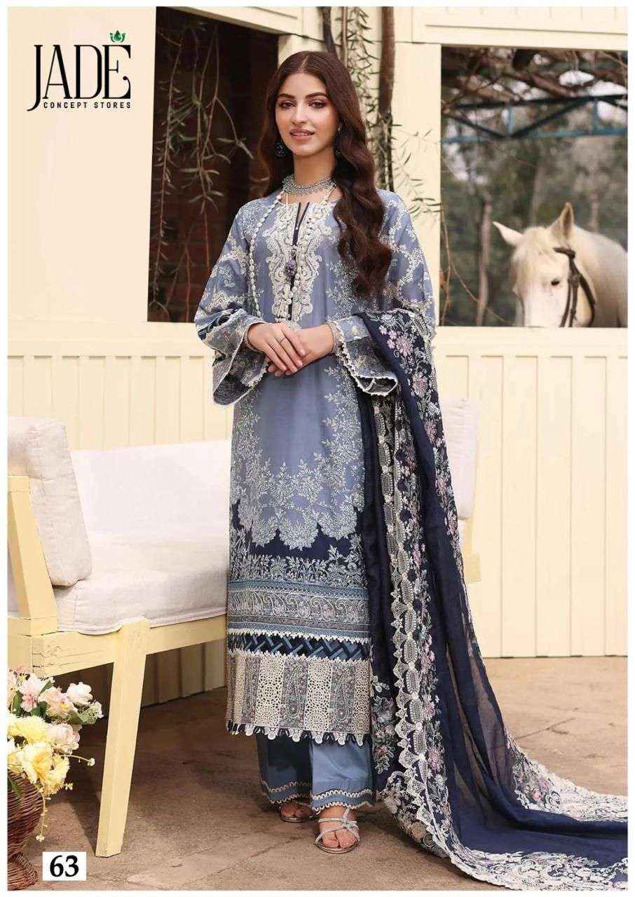 Jade Crimson Exclusive Heavy Lawn Collection Vol 7 Lawn Cotton Dress Material 6 pc Cataloge