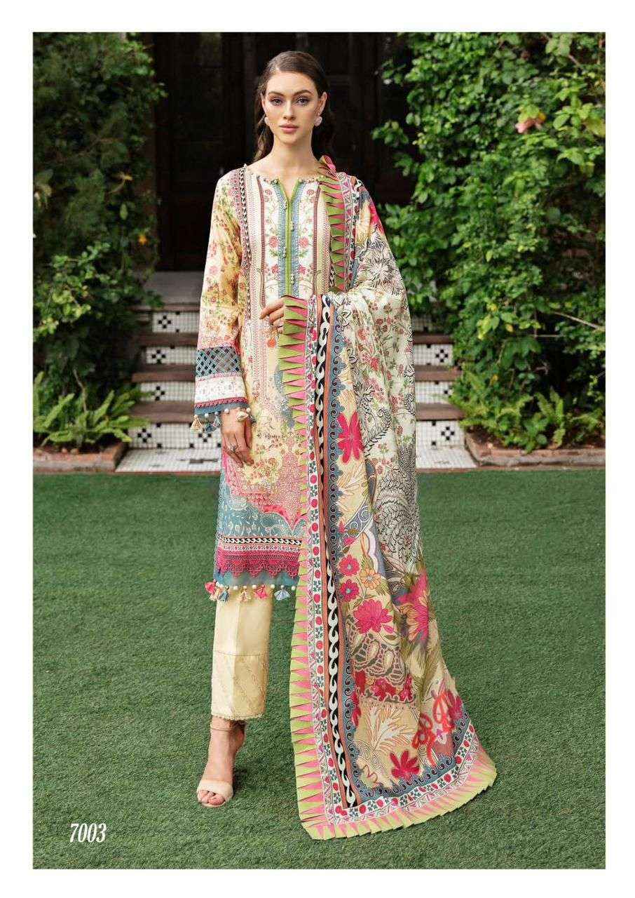 Jade Crimson Exclusive Heavy Lawn Collection Vol 7 Readymade Lawn Cotton Dress 6 pc Cataloge