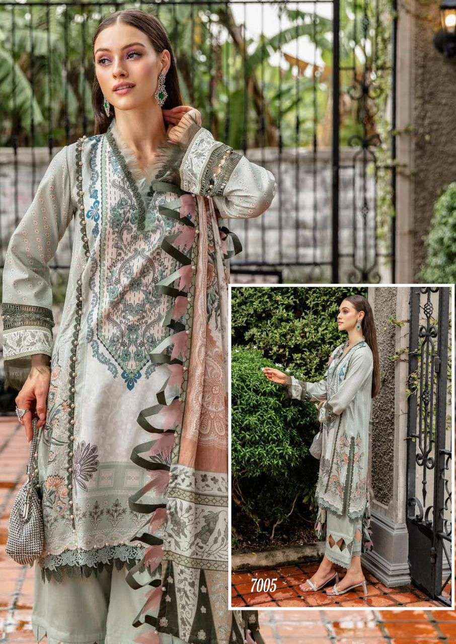 Jade Crimson Exclusive Heavy Lawn Collection Vol 7 Readymade Lawn Cotton Dress 6 pc Cataloge