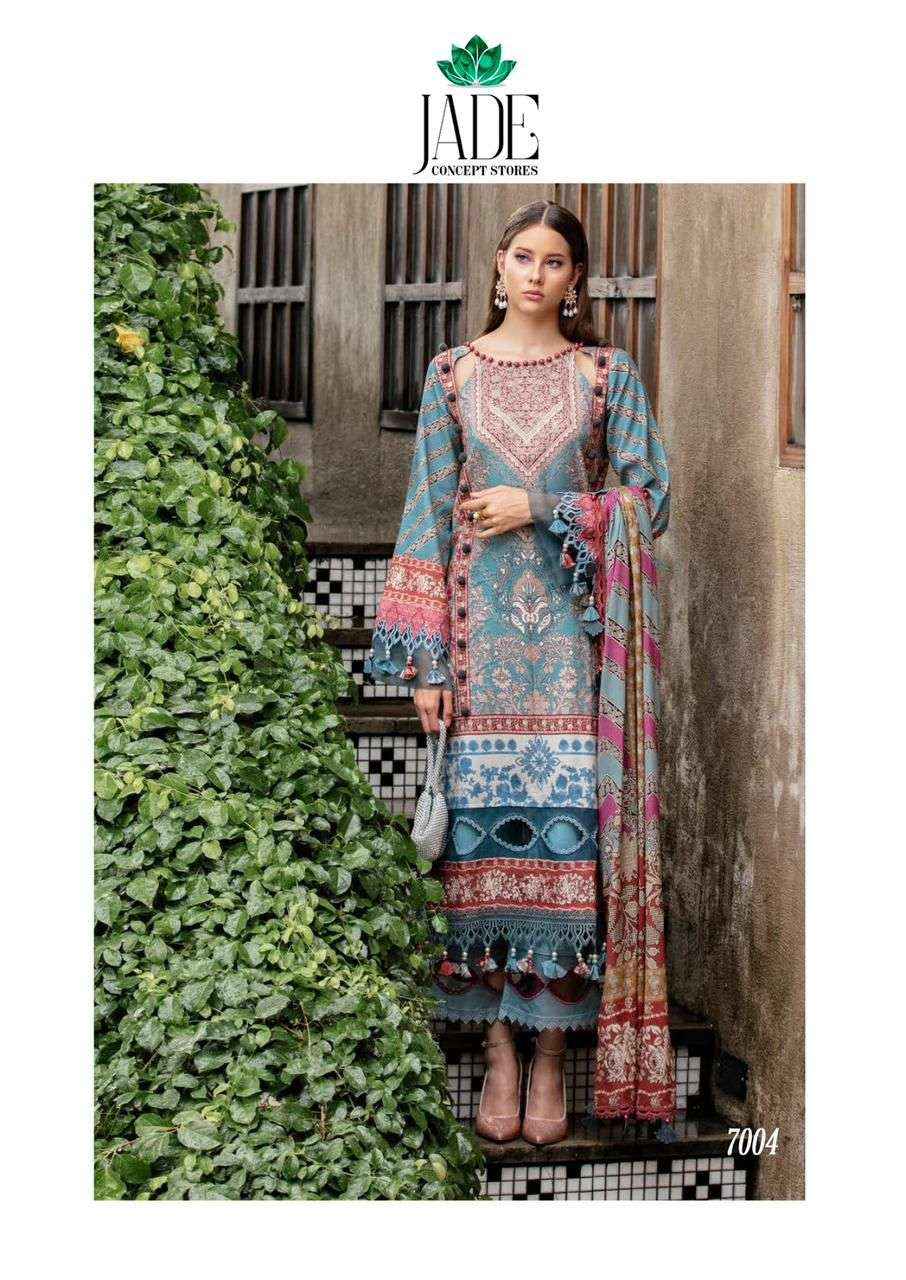 Jade Crimson Exclusive Heavy Lawn Collection Vol 7 Readymade Lawn Cotton Dress 6 pc Cataloge