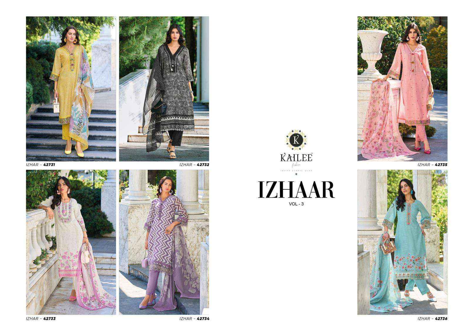 Kailee Fashion Izhaar Vol 3 Rayon Kurti Combo 6 pcs Catalogue
